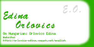 edina orlovics business card